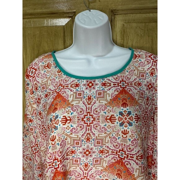 Altar'd State Womens Long Sleeve Cut Out Back Aztec Top Medium - Picture 5 of 7